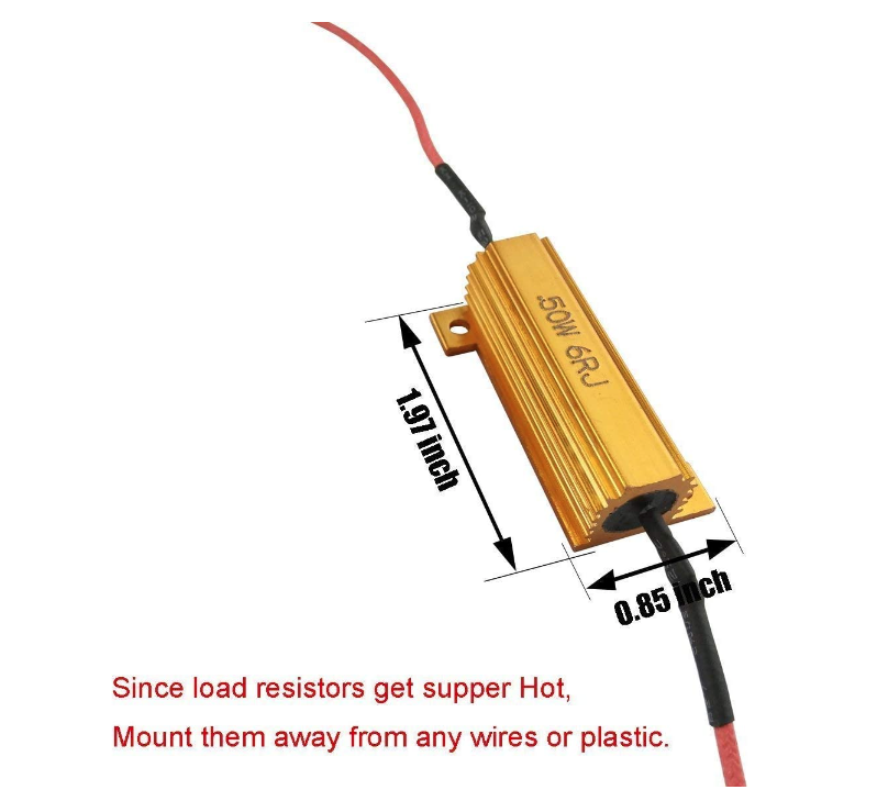 50W 6ohm Load Resistors for Fix LED Bulb Fast Hyper Flash Turn Signal Blink Error Code